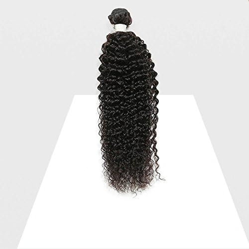 urhairsolutions Unprocessed Virgin Brazilian - Curly Hair, Remy Hair Wefts - 100% Natural Colored Weave Extensions - Hair Weave Natural Black - Bonus Included (14)