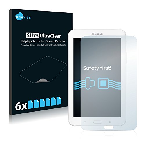 6x Savvies Displayschutzfolie für Samsung Galaxy Tab 3 (7.0) Lite SM-T110 Folie Schutzfolie Displayfolie - Klar