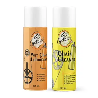Cyclosol - Chain Care Kit - Bicycle Chain Cleaner & WET Lubricant (150 ML Each)