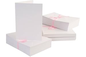 Anita's Blank Cards and Envelopes - Paquete de 100 sobres autoadhesivos con tarjetas A6, color blanco
