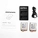 Produktbild WEIWEITOE-DE 2 x LP-E5 1080mAh Akku LCD USB Dual Charger Kit für Canon für EOS 1000D 450D 500D 1000D Digital Rebel Xsi Ladegerät, schwarz,