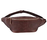 Vintage Leder Handtasche Klein Sporttasche Sling Brusttasche Bauchtasche Herren Fanny Packs Messenger Bag