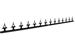 Avonstar Classics Range Decorative Garden Fence Security Spikes (1 x Panel Black Angled)