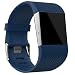 Produktbild Ersatz-Armband für Fitbit Surge Ersatz Strap, yuyoug Large Band verstellbar Weiches Silikon Zubehör Band mit Schließe Schnalle Kit für Fitbit Überspannungsschutz mit 3 * Werkzeug mehrfarbig dunkelblau