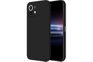 HONLEN Funda Compatible para Xiaomi MI 11 Lite / 11 Lite 5G / 11 Lite 5G NE Case, (6.55" Inches) Líquida TPU Silicona Cover con Anti-Rasguño, Cáscara Suave Cubierta Negro