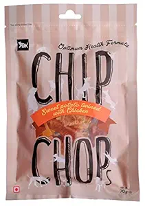 Chip Chops Sweet Potato Chicken Dog Treats, 280g, Pack of 4, Optimum Health Formula