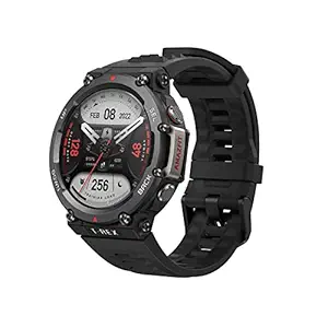 Amazfit T-Rex 2 Premium Multisport GPS Sports Watch, Real-time Navigation, Strength Exercise, 150+ Sports Modes&10 ATM Waterproof, Heart Rate, SpO2 Monitoring and 24-day Long Battery Life(Ember Black)