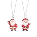 Produktbild BESTOYARD 2PCS Freundschaftsketten Halskette Weihnachtsmann Halskette Weihnachtsschmuck Geschenk