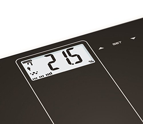 EXZACT Smart – Intelligente Körperanalysewaage/ Elektronische Personenwaage/ Digitale Personenwaagen/ Badezimmerwaage – Bluetooth 4.0 für Smart Phone (iPhone iOS) – Körperfett/ Wasser / Muskeln/ Knochen – 180 kg/ 400 lb (Schwarz) - 8