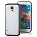 Produktbild Samsung Galaxy S5 / S5 Neo Hülle, Saxonia Case Ultra Slim Back Cover Schutzhülle Schale mit Silikon Rahmen Transparent-Schwarz