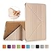 Price comparison product image MiusiCase iPad 2 / iPad 3 / iPad 4 Case - Ultra Slim Lightweight Multiple Angles Stand Case [PU Leather+TPU Rear cover] with Auto Wake/Sleep Function For Apple iPad 2 / 3 / 4 Generation.-Gold