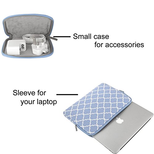 MOSISO Tasche Sleeve H  lle f  r 13-13 3 Zoll MacBook Pro  MacBook Air  Notebook Quatrefoil Stil Canvas Gewebe Laptoph  lle Schutzh  lle Laptoptasche 
