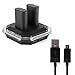 Produktbild XCSOURCE® Dual Ladestation + 2stk 600mAh Wiederaufladbare Batterie Mit 2.75m USB Kabel für Xbox One/Xbox One S Wireless Controller AC677