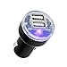 Produktbild 2-TECH Blue Light mini 2-fach USB KFZ Adapter 12-24 V mit 2100 mAh