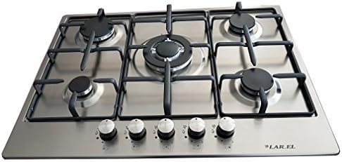 Cooktop LAREL 5 burners 90cm gpl 0,5 methane recess STAINLESS valved acc. electrical