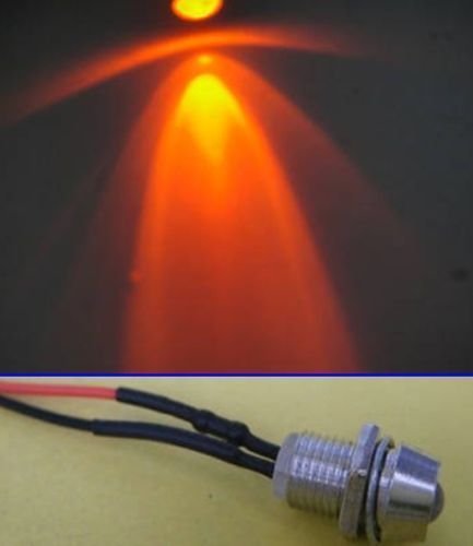 Preisvergleich Produktbild 3x LED orange mit Fassung verkabelt 12V