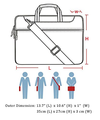 ivencase – Denim -Gewebe Hülle Aktentasche Tasche Schultertasche für 15-15.6 Zoll Laptop / Notebook / Computer / MacBook Pro 15.4 / MacBook Pro with Retina Display 15.4 – dunkelgrau - 2