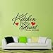 Wall Sticker QUOTE KITCHEN HEART HOME DINING ROOM Motto decor decal Vinyl Art