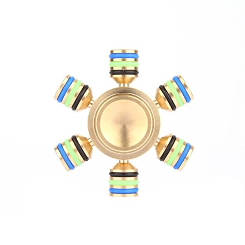 Hand Fidget Spinner,Omiky EDC Brass Tri Fidget Spinner Finger Groy Toy for SBDX ADD ADHD Anxiety Autism Suffers (Gold) Hand Fidget Spinner,Omiky EDC Brass Tri Fidget Spinner Finger Groy Toy for SBDX ADD ADHD Anxiety Autism Suffers (Gold)