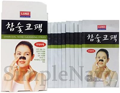 10pcs Korean Charcoal Nose Pore Cleansing Strips Blackhead Peel Off mask pack