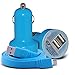 Produktbild (Hellblau) Redmi Xiaomi 3S Plus Universal Kompakte desine 12v Schnelle kompakte Mini Bullet USB Dual Port im Auto LadegerŠt & 2x Micro USB 1 Meter Daten Sajv PC Tablet Ladekabel fŸr i -Tronixs