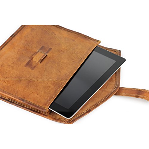 A.P. Donovan – Hülle für iPad 2 / 3 / 4 und iPad Air 1 / 2 – Etui, Case, Cover – Tasche / Schoner fürs Tablet – Vintage – braun – aus Leder - 7