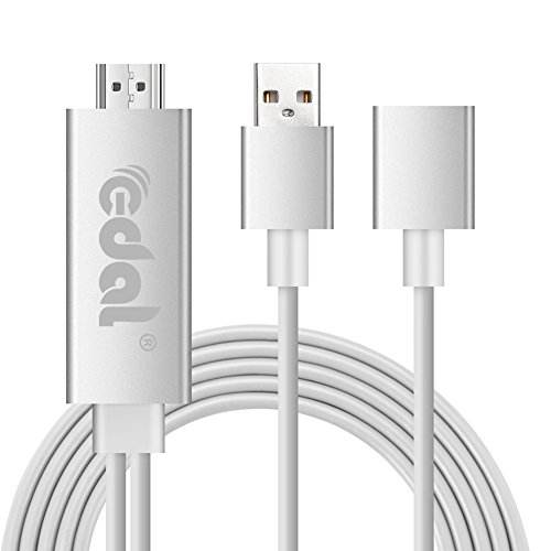Crysle Blitz auf HDMI Adapter, Blitz Digital AV auf HDMI Kabel Stecker für iPhone 7 7 Plus 6s 6s Plus 6 6 Plus 5 5c 5s SE, iPad Air / Mini / Pro, SAMSUNG: S5, S6, HINWEIS 4, HINWEIS 5, HINWEIS 7 HUAWEI P8, P9 ( Weiß)