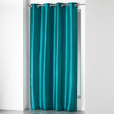 Douceur d'Intérieur Rideau à œillets Polyester Bleu 140 x 240 cm