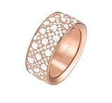 ESPRIT Glamour Damen-Ring ES-MEGARA ROSE teilvergoldet Zirkonia transparent Gr. 57 (18.1) - ESRG02347C180