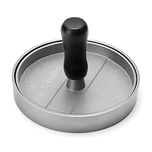 Kimedo® Premium Hamburgerpresse | 12cm | Grillzubehör Presse für gleichmäßig geformte Hackfleisch Patties Frikadellen Buletten Cheesburger Fleischküchle | Burger Maker Patty Former