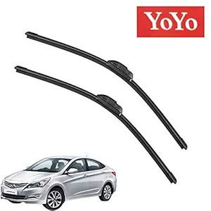 YoYo Car Wiper Blades for Hyundai Verna Set of 2 Pcs R 24 L 16