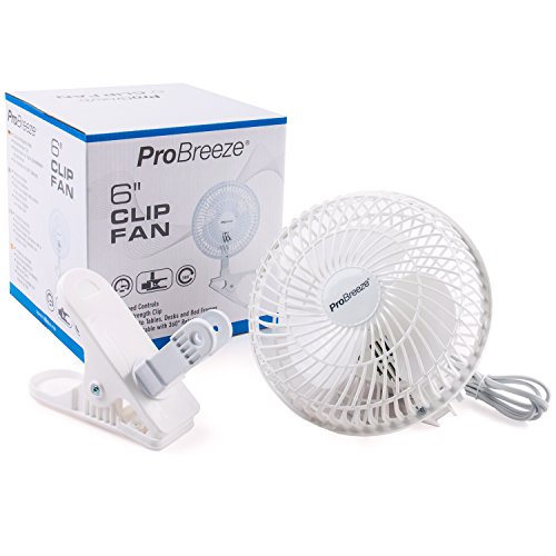 Pro Breeze Mini-Ventilator zum Anklipsen, 15 cm Durchmesser, für Zuhause, Büro und Schreibtisch, 2 Geschwindigkeitsstufen - 6