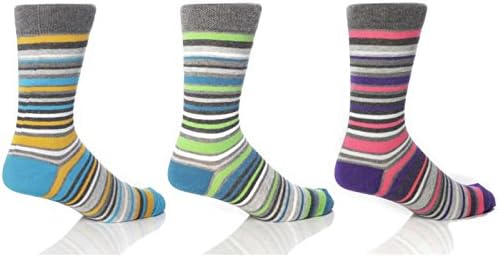 6 Pairs Mens Striped Honeycomb Top Socks Size 6-11 uk (Sydney)
