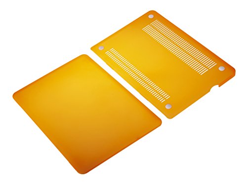 Macbook Pro 13 Hülle,TECOOL [Ultra Slim Serie] Plastik Hartschale Schutzhülle Snap Case und Silicon Tastatur Abdeckung für Apple MacBook Pro 13,3 Zoll – Orange - 8