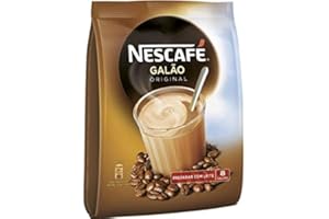 NESCAFÉ Nescafe Galao Original - Bebida portuguesa de café con leche Galão (8 bolsitos) 5 onzas