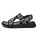 Produktbild Dorical Unisex Mesh Hausschuhe/Frauen Männer Sommer Flach Peep-Toe Schnalle Sandaletten Schwimmbadschuhe Outdoor Bequeme Strandschuhe Mode Badeschlappen/Valentinstag Beach-Schuhe (Grau,46 EU)