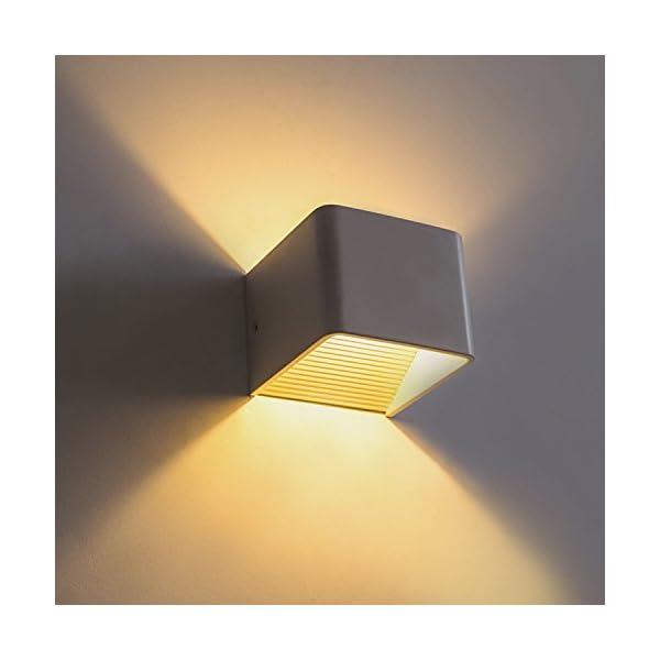 Modern Aluminum 5W Up Down Wall Lights LED Wall Lights for Bedroom,Living Room and Kitchen(Warm White)white box wall light