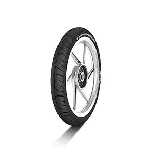 TVS Eurogrip ATT555F Tubeless Tyre | Rear Tyre For Motorbike | For a Steady Grip and A Smooth Ride | Size: 80/100-18 47P | Colour Black