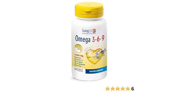 Omega 3-6-9 1200mg 50 perle : Amazon.it: Salute e cura della persona