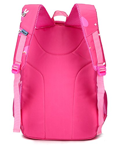Cartable Sac à Dos Fille Garçon Scolaire Collège Première Costaud Nombreux Rangements Imperméable Matière Résistant Bonne Contenance pour L'entrée Enfant Carte Cahiers Livres Pochette Cadeau Rose