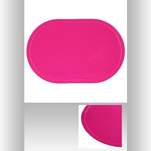 Lot de 2 Set de Table Ovale en PVC Rose - Dessous Protège Cuisine - 608 en ligne