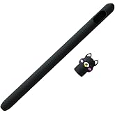 Nanospace Apple Pencil 2 Koruyucu Kaymaz Fig&uuml;rl&uuml; Kedi Silikon Kılıfı (&Uuml;R&Uuml;N KALEM DEĞİLDİR) (siyah)