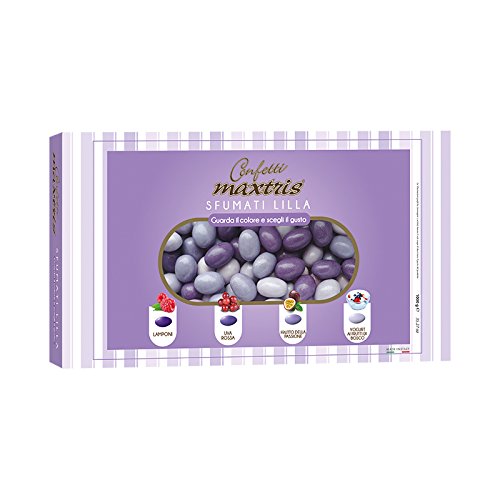 Preisvergleich Produktbild MAXTRIS / Italienische Mandel Konfetti / SCHATTIERTE LILA (4 GESCHMÄCKE) / 1 Kg.