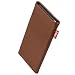 Produktbild fitBAG Beat Cognac Handytasche Tasche aus Echtleder Nappa mit Microfaserinnenfutter für Apple iPhone X/XS | Hülle mit Reinigungsfunktion | Made in Germany