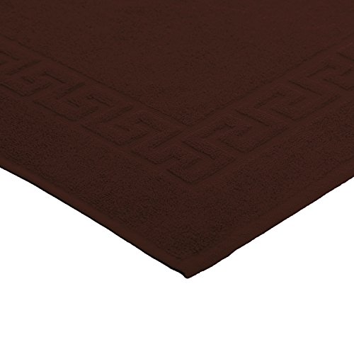 2er Packung Duschvorleger Badvorleger Badematte 50 x 70 cm 100% Baumwolle 700 g/m² , Farbe: Schokobraun - 3