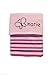 Spoilt Rotten Kids Candy Stripe Personalised Luxury Pram, Cot or Buggy Blanket. Embroidered With Any Name & Choice Of Spoilt Rotten Design Size is 90cm X 70cm. Gorgeous Quality Gift For Any God Child, Grandson, Granddaughter, Niece or Nephew.