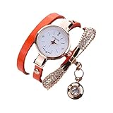 XBY.mi 1PCS Damenmode Romantische Quarzuhr Armband (Orange)