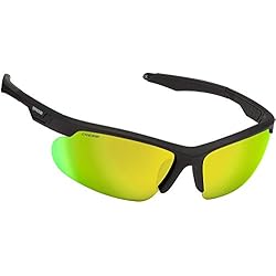 Cressi Speed Gafas de Sol, Unisex Adulto, Negro/Lentes Reflejado Amarillo, Talla Única