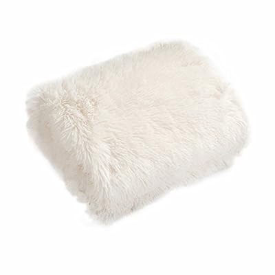 zyurong Couverture en velours flanelle super douce en polaire chaude , flanelle, blanc, B:160*200cm