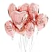 Produktbild YHmall 16 Folienballon Hochzeit Rosegold Herz Ballons Luftballons Rosa Gold für Valentinstag, Geburtstag, Baby-Dusche, Party Dekoration MEHRWEG